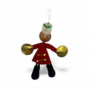 Vintage Drummer boy ornament felt & foam 6" x 5" Christmas ornament soldier